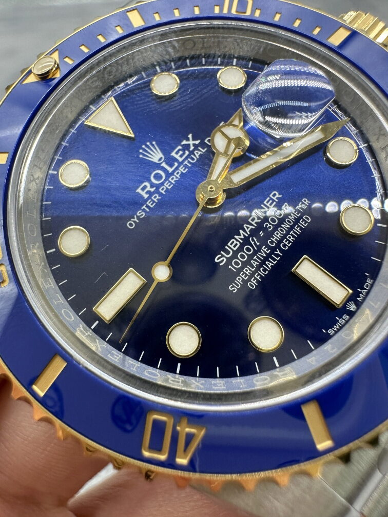 로렉스 클린 CLEAN 서브마리너 청콤 41MM Rolex Submariner Date Steel & Yellow Gold 126613LB Blue Dial