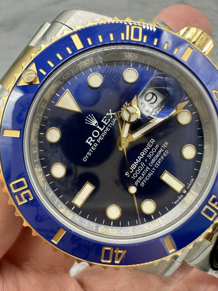 로렉스 클린 CLEAN 서브마리너 청콤 41MM Rolex Submariner Date Steel & Yellow Gold 126613LB Blue Dial