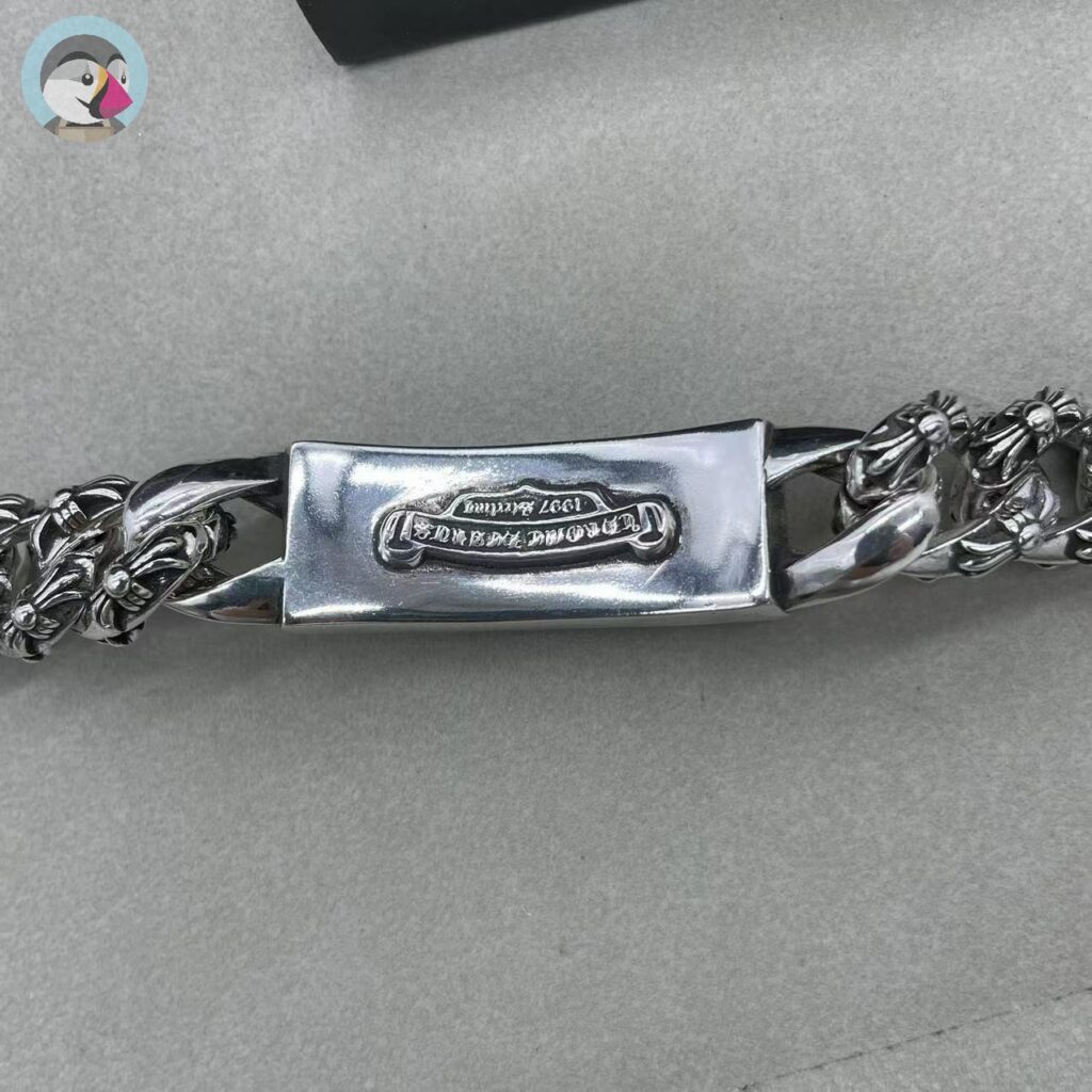 크롬하츠 플로러 크로스 팔찌 chrome hearts bracelet 발송전 고객확인컷 홍콩팩토리