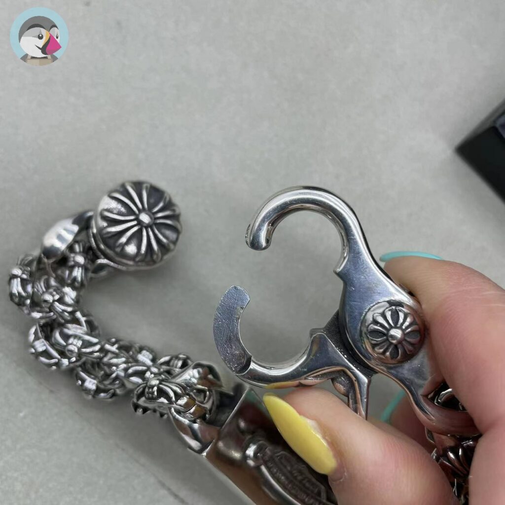 크롬하츠 플로러 크로스 팔찌 chrome hearts bracelet 발송전 고객확인컷 홍콩팩토리