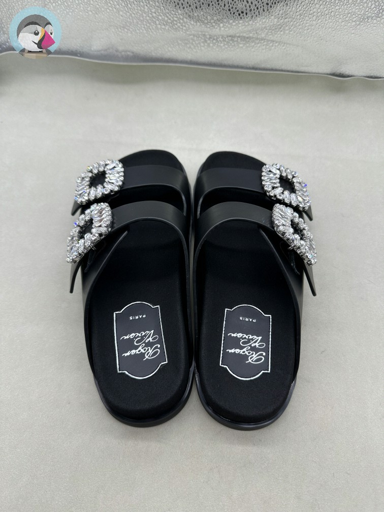 로저비비에 슬리퍼 슬라이디 크리스탈 스타라스버클 발송전 고객확인컷 홍콩팩토리