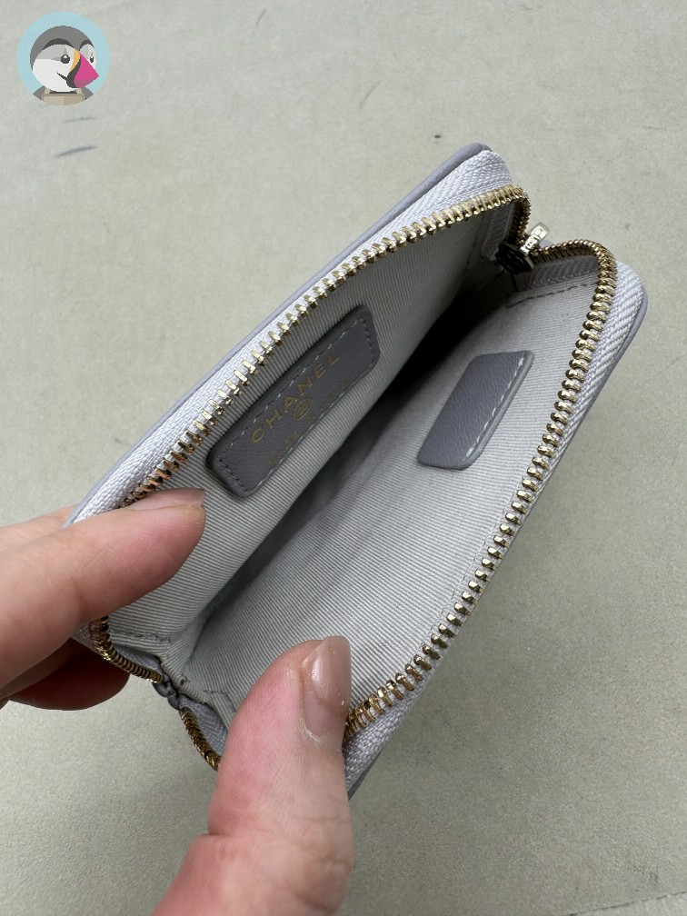 샤넬 19 지퍼 카드 동전지갑 발송전 고객확인컷 홍콩팩토리