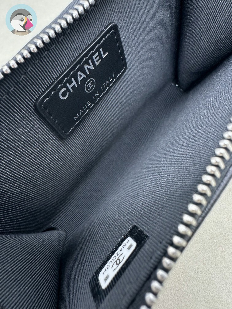 지존샵 샤넬 24 별로고 지퍼 카드지갑 발송전 고객확인컷 홍콩팩토리