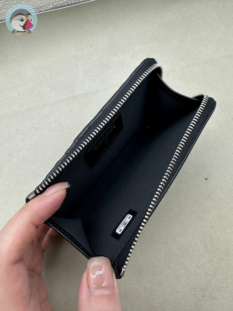 지존샵 샤넬 24 별로고 지퍼 카드지갑 발송전 고객확인컷 홍콩팩토리