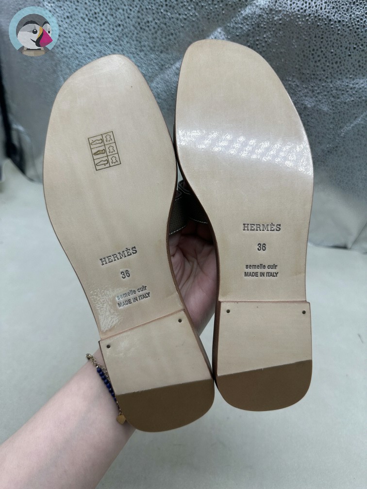 징댄 에르메스 오른 슬리퍼 샌들 에토프 발송전 고객확인컷 홍콩팩토리