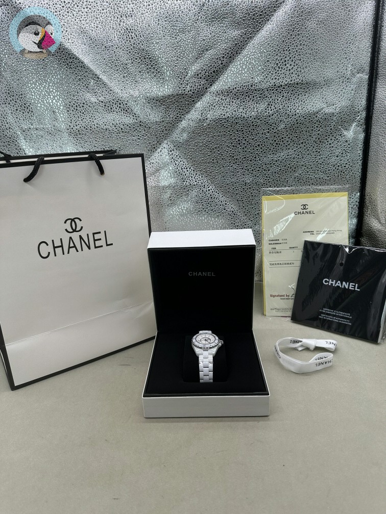 샤넬 J12 화이트세라믹 다이아몬드 쿼츠 시계 33mm 발송전 고객확인컷 홍콩팩토리