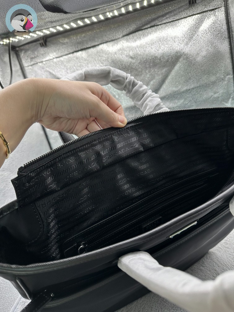 프라다 리나일론 사피아노가죽 토드백 발송전 고객확인컷 홍콩팩토리