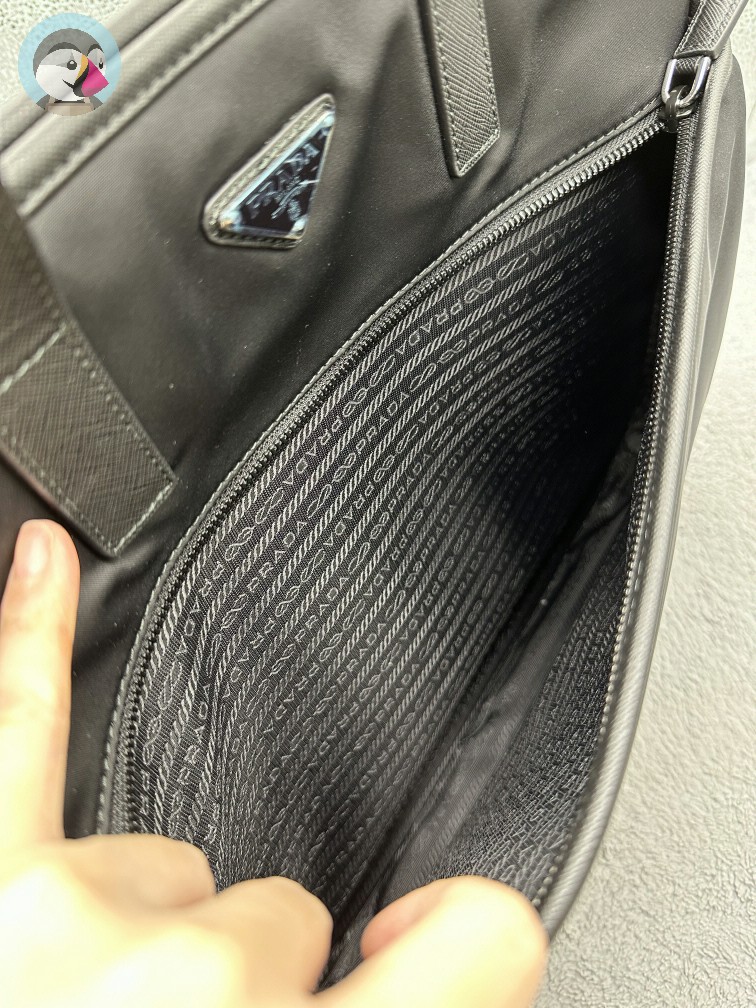 프라다 리나일론 사피아노가죽 토드백 발송전 고객확인컷 홍콩팩토리