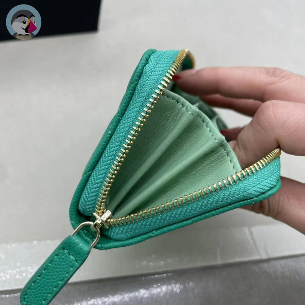 샤넬 지퍼돌이 그린 동전지갑 발송전 고객확인컷 홍콩팩토리