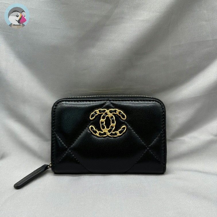 팬더샵 샤넬 19 지퍼 카드지갑 램스킨 발송전 고객확인컷 홍콩팩토리