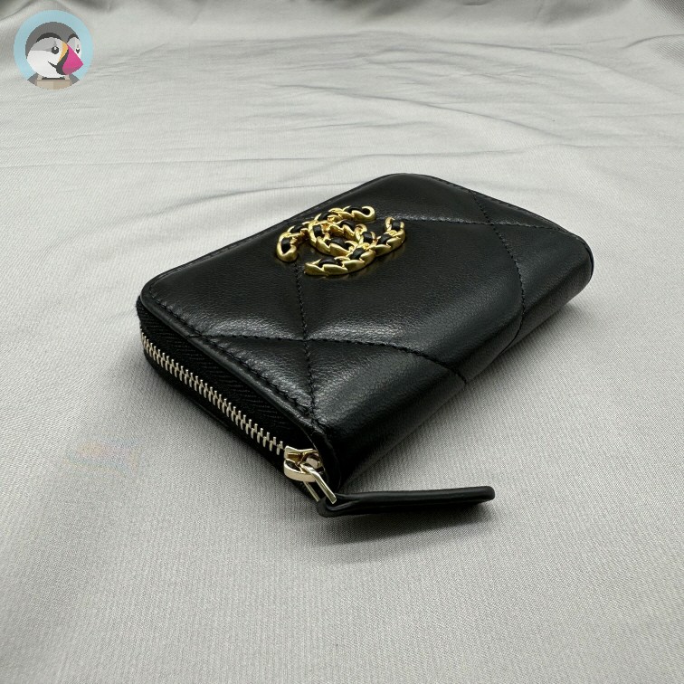 팬더샵 샤넬 19 지퍼 카드지갑 램스킨 발송전 고객확인컷 홍콩팩토리