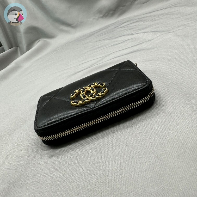 팬더샵 샤넬 19 지퍼 카드지갑 램스킨 발송전 고객확인컷 홍콩팩토리