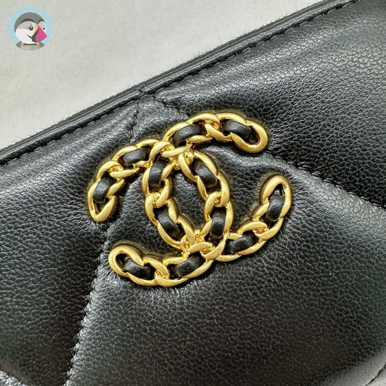 팬더샵 샤넬 19 지퍼 카드지갑 램스킨 발송전 고객확인컷 홍콩팩토리