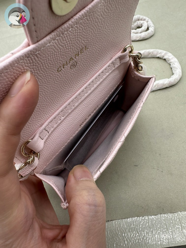 샤넬 클래식 캐비어 체인 미니백 카드지갑 라이트핑크 발송전 고객확인컷