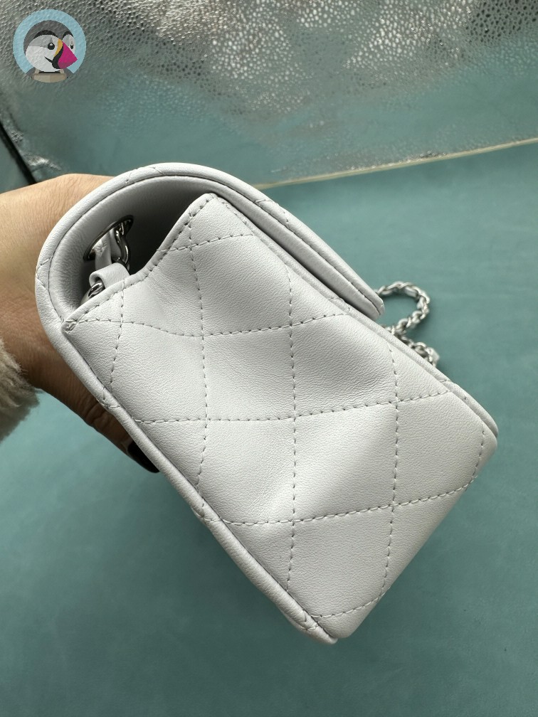 샤넬 램스킨 클래식 뉴미니백 화이트 발송전 고객확인컷 홍콩팩토리