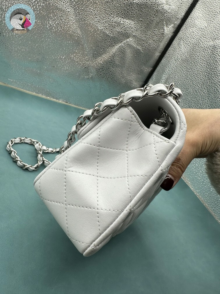 샤넬 램스킨 클래식 뉴미니백 화이트 발송전 고객확인컷 홍콩팩토리