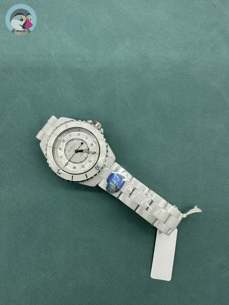 샤넬 J12 화이트 세라믹 다이아 33MM 시계 발송전 고객확인컷 홍콩팩토리