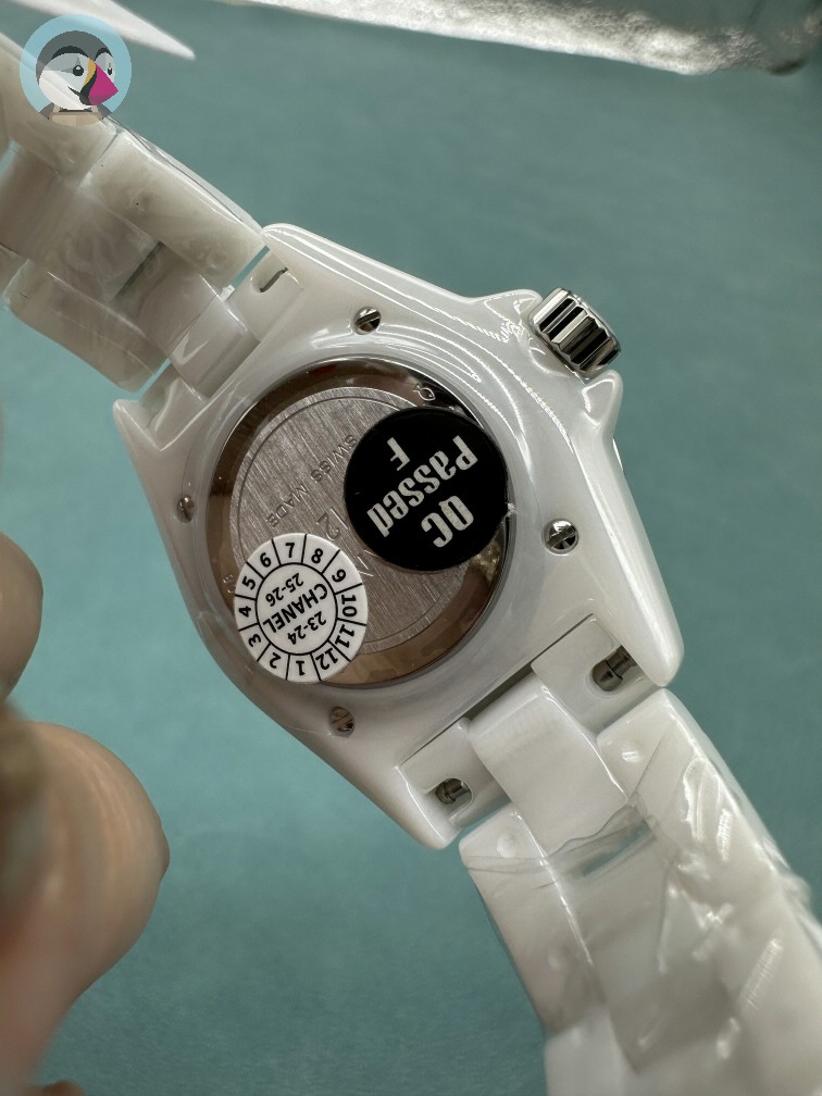 샤넬 J12 화이트 세라믹 다이아 33MM 시계 발송전 고객확인컷 홍콩팩토리