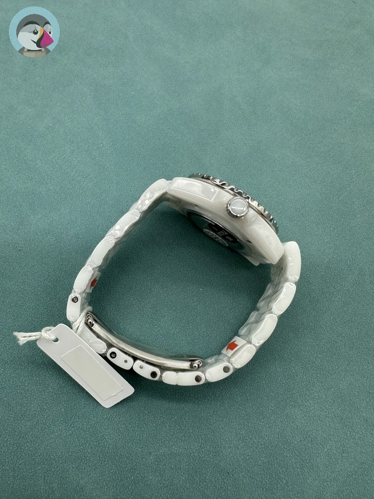 샤넬 J12 화이트 세라믹 다이아 33MM 시계 발송전 고객확인컷 홍콩팩토리
