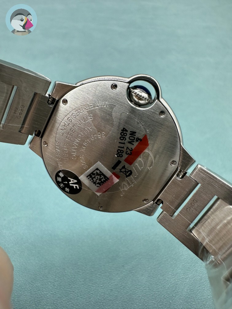 AF공장 까르띠에 발롱블루 36MM 시계 발송전 고객확인컷 홍콩팩토리