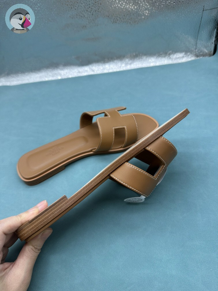 징댄 에르메스 오란 슬리퍼 샌들 골드 발송전 고객확인컷 홍콩팩토리